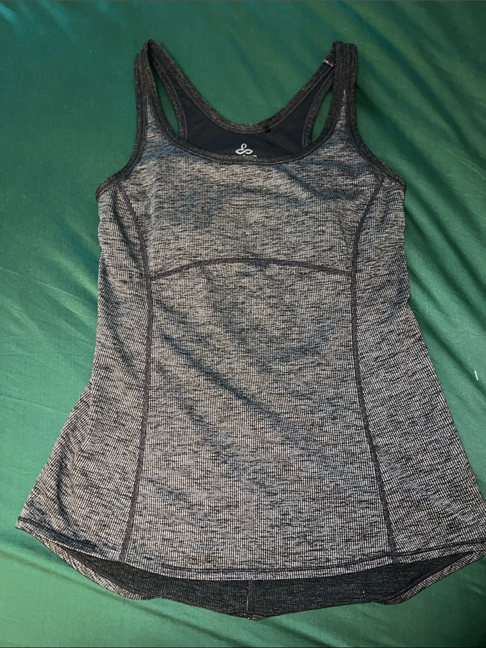 Prana Heathered Gray Racerback Tank Top